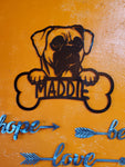 Boxer custom metal art