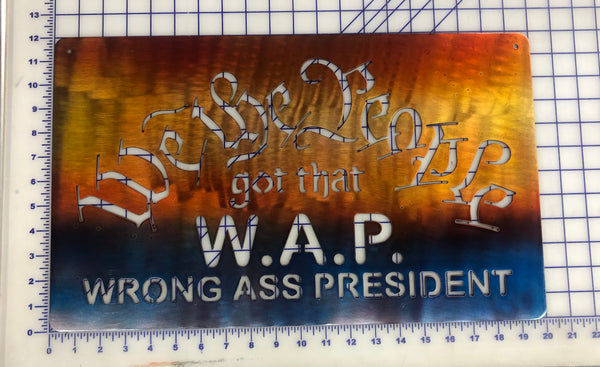 We the People got that W.A.P.  Wrong Ass President