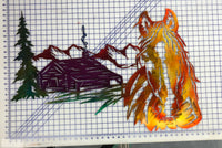 Beautiful Horse in Barn scene