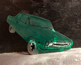 Green muscle car