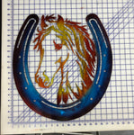 Horseshoe with horse