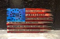 2nd amendment  13 star "tattered" flag