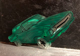Green muscle car