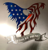 In God we trust eagle