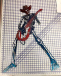 Skeleton guitar player